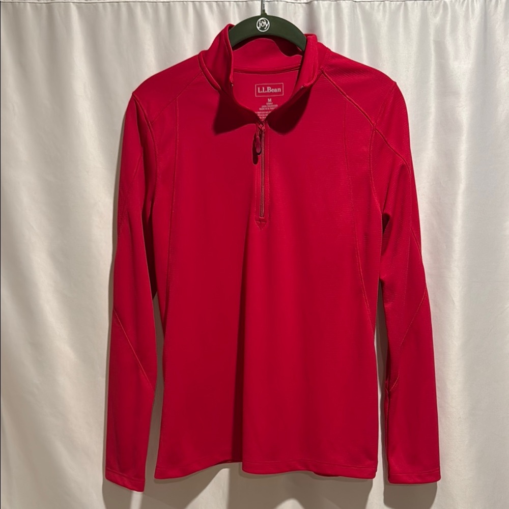 L.L. Bean Pink Quarter-Zip Pullover